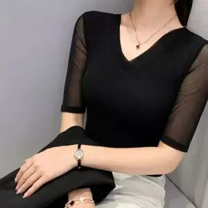 줌바 라인댄스 상의 블랙656미드슬리브 댄스복 댄스스포츠 M