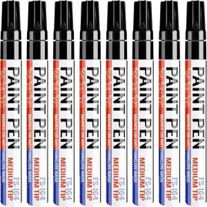알리타스트로 블랙 페인트 펜 - 암석 페인팅 타이어 목재 플라스틱 캔버스 머그컵 스톤용 8팩 영구 오일