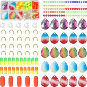 월라이 리그 낚시 키트 스피너 크롤러 하네스용 액세서리 175개 블레이드 플로트 비즈 클리브스