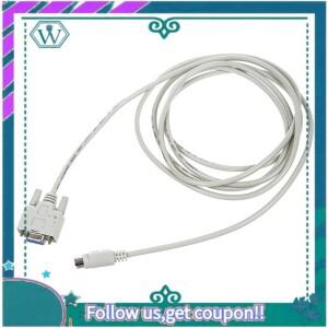 A75Q-10X DB9P8P 미니 딘 RS232 다운로드 케이블 화이트 8.2피트 PLC DVP-EH용