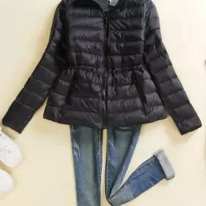 여성 경량 오리털 아우터 화이트 롱패딩 여성경량 숏패딩