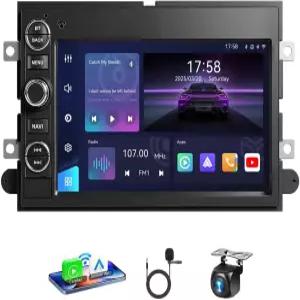 포드용 리눅스 시스템 카 스테레오 무선 카플레이 안드로이드 오토가 탑재된 7인치 터치스크린 라디오 AHD