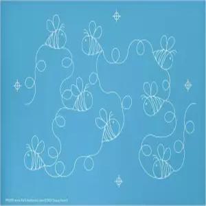 풀 라인 스텐실 - 범블비 엣지 투 자유로운 움직임 퀼팅을 위한 연속 템플릿 가정용 기계 핸드 퀼팅 긴팔