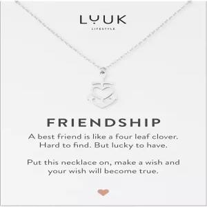 루크 라이프스타일 하트 클로버 스타 앵커 글로브 펜던트 트렌디한 선물 행운의 상징 20인치 길이 조절