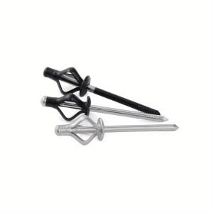 50피스 알루미늄 Trifold 블라인드 리벳 블랙 페인트 전구 자동차 장식 패스너 3/16inch에 대 한 구조