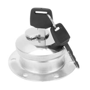 6홀 탱크 연료 가스 캡 원형 스테인리스 스틸 키 85mm 2개의 포함 커버