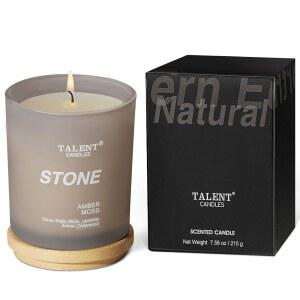 가정용 향초, 천연 소이 왁스, 향초 스트레스 해소 및 이완, 앰버 이끼, 중간 병, 가정 침실 장식에 이상적입니다