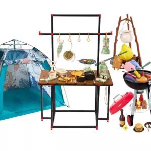 어린이집 캠핑놀이 모닥불 그릴 텐트세트 손녀 키즈카페