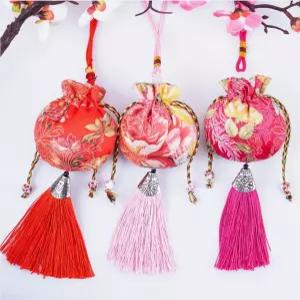 전통 한복 노리개 모란 자수 향낭 복주머니 장식 소품 7종