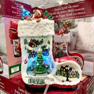 크리스마스오르골 LED 오르골 움직이는 크리스마스 부츠 산타마을 코스트코 무드등 멜로디