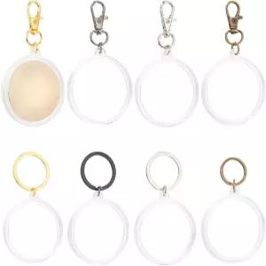 핑거인스파이어 8개 열쇠고리 코인 캡슐 홀더 키링 40mm 아크릴 용기 케이스 합금 성분 확인 결과 컬렉션