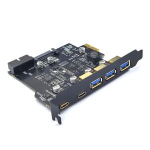 PCI E USB 3 어댑터 멀티플라이어 3.1 컨트롤러 라이저 카드 타입 C 3.2 Gen1 허브 3.0 익스프레스 보드