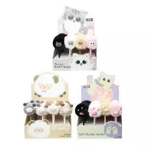 [문구] 부드러운 밍크 중성펜 캐릭터 필기구 0.5mm 4자루세트