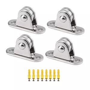 패러디 스몰 풀리 블록 사일런트 월 천장 마운트 롤러 홈 휠 와이어 로프 코드 재료 취급 이동 DIY 키트