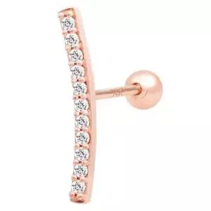 금침피어싱 금침 큐빅 스틱 데일리 로즈골드 피어싱 14K