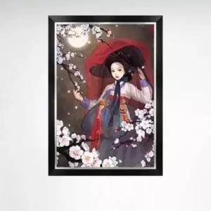 puzzle 1000피스 우나영 월하미인 직소퍼즐 모던블랙액자포함