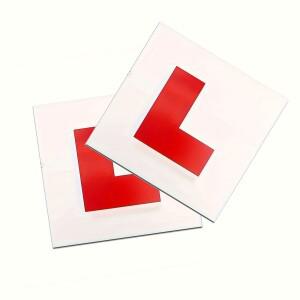 신규 운전자용 자석 L-플레이트 2개 플레이트 내구성 및 가시성 - 영국 차량용 도색에 스크래치 없음