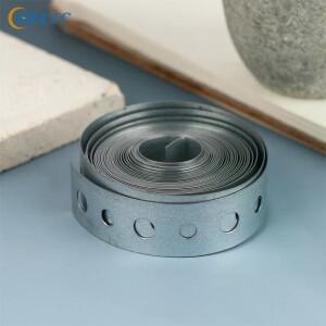 1롤 메탈 아연 도금 강철 테이프 행거 스트랩 파이프 지지대 걸이 및 판금 작업용 다중 슬롯 테이프(미리