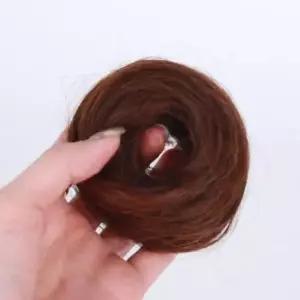 [반려] 똥머리 올림머리 가발 머리끈 밝은갈색