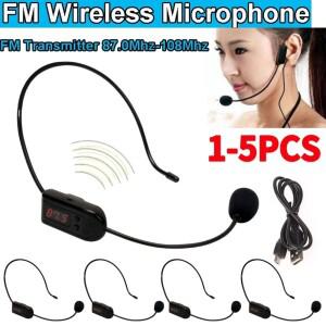 FM 무선 마이크 헤드셋 라디오 디지털 튜브 디스플레이 음성 증폭기 (확성기 강의 회의 가이드용)