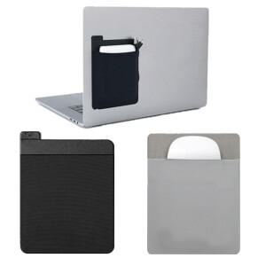 PU 가죽 외장 하드 케이스 노트북 백 포터블 수납함 포켓 HDD & SSD 케이블 이어폰 접착식 휴대용 가방