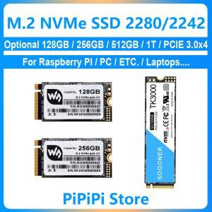 M.2 NVMe 솔리드 스테이트 드라이브 SSD 크기 2280/2242 옵션 128 256 512GB 1TB 라즈베리 파이 5 PC 노트