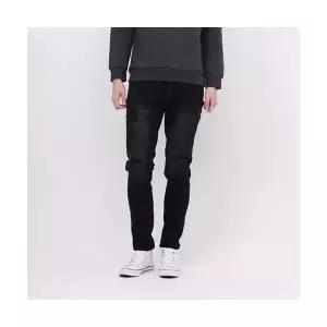 잠뱅이 남성) 오비안밴드 포켓장식 스티치 엠보 라텍스구제 시와워싱 기모 TA_AM4DTA728-BK 1971904