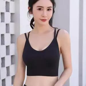 [라일리여성언더웨어] Rly 여성 더블 크로스 헬스 요가 필라테스 패드 내장