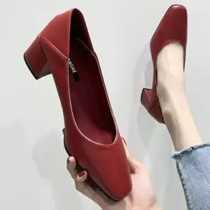 [라일리] Rly 여성구두 레더 블로퍼 로우굽 뾰족코 펌프스