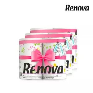 레노바 화장지 휴지 토일렛 페이퍼 베리로즈에디션 4롤 3팩 MNA