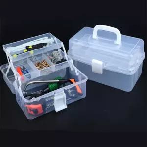 라포픽 3단 투명 멀티 공구함 가정용공구함