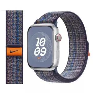 정품 Apple Watch 나이키 스포츠 루프 밴드 GAME Royal / ORANGE 49mm 46mm 45mm 44mm