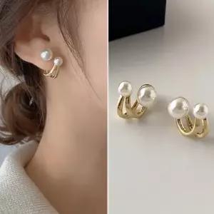 BS 투웨이 진주 귀걸이 OSM-1006160 하객귀걸이 면접귀걸이 골드진주귀걸이 웨딩귀걸이