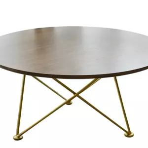 북유럽 원형 원목 테이블 소형 거실 침실 철제 미니