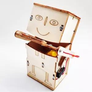 나무 자동저금통 로봇만들기 조립키트 초등선물 조별실습 두뇌개발 체험수업 팀과외