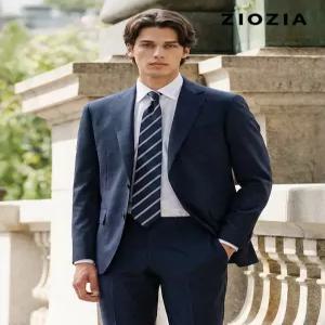 [지오지아]미라클 잔체크 멜란지네이비 정장자켓 (ABE2SB1205_MNV)