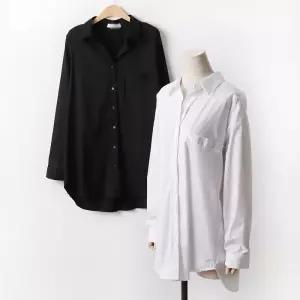 빅사이즈 602 베이직카라오버롱셔츠 DIRA383
