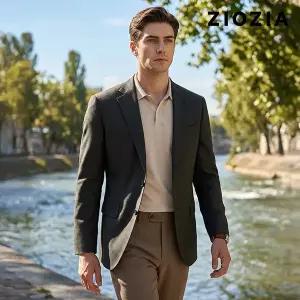 [지오지아] 울 스판 카키 정장자켓 (AAE2SB1301_KH)