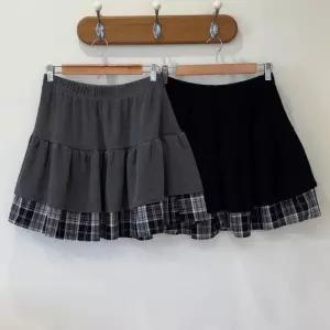 빅사이즈치마 X233L602 체크밑단티어드스커트 YP