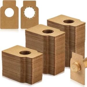 LOSYHU 500 PCS 크래프트 페이퍼 와인 병 태그 브라운 넥 빈 걸이 라벨 샴페인 랙 마커 양면