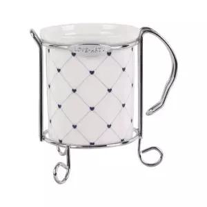 현이몰 디디샵 티스푼통 세트 체크하트 티포크통 주방용품 식기보관 도자기 도자기제 깔끔한