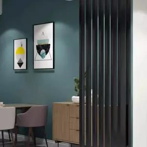 현관 가벽 막이 소음 입구 원목 책장 간살 흰색 세우기 선반