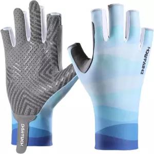 LJCUTE 낚시 장갑 자외선 차단 핑거리스 선 남성용 사이클링 헌팅 카약 하이킹 세일링용 여성용