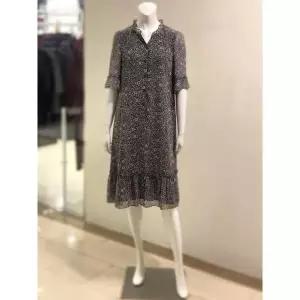 [하프클럽/벨리시앙]벨리시앙 세이브존01 플로럴 브이넥 프릴 원피스 OP2350