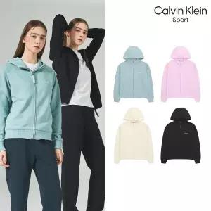 [캘빈클라인 스포츠] 26SS 에센셜 셋업 후드 집업 여성 4컬러 택1