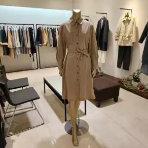 [하프클럽/데미안]  DI62871 벨트 카라 롱 원피스