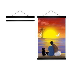 라데존 16인치 와이드 마그네틱 우드 16x24 벽걸이 아트워크용 사진 16x22 나무 프레임 프린트 지도 16x20 스크롤 포스터 걸이