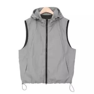 스콰즈 조끼 STO013 2COLOR 남여공용 레이어드 스웨트 베스트 후드집업 아우터
