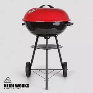 17인치 훈제 바베큐 그릴 숯불 직화 뚜껑 화로 야외 불판