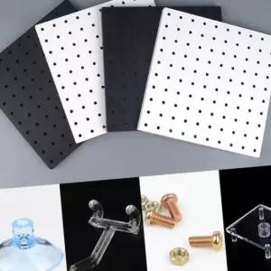 [생활] 아크릴타공판 다기능 정리 보드 구멍판 후크 걸이 벽면 수납 diy 조립 홈오피스